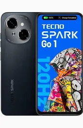 Tecno Spark Go 1 5000mAh Battery 64/128GB ROM 4GB RAM 6.6'' Display - Black
