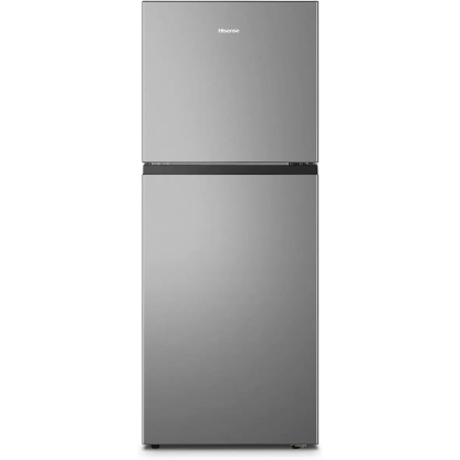 Hisense RT222 222L Double Door Refrigerator - Silver, No Frost Top Mount Fridge with LED Lighting