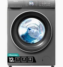 Hisense 12kg Front Loader Washing Machine WF5S1245BB - Steam Wash, Auto Dosing, Charcoal Black
