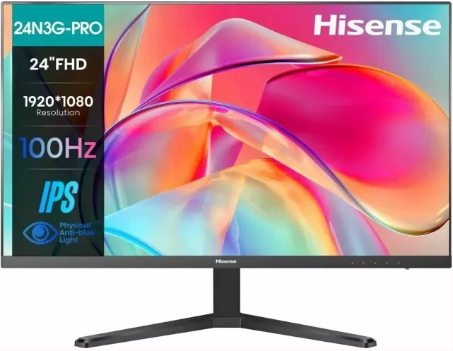 24N3G Pro 24-Inch Full HD LED Monitor with 75Hz Refresh Rate, HDMI, VGA, and Ultra-Slim Design - Black