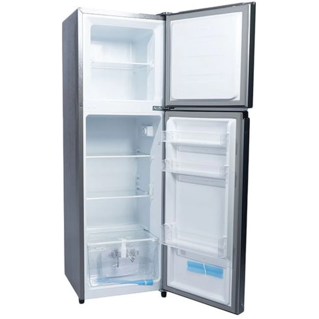 Hisense RD12 200L Double Door Refrigerator with Frost-Free Cooling, Silver