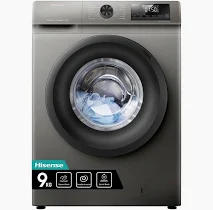 Hisense 9kg Front Loader Washing Machine WFQP9014EVMT - Steam Wash, Smart Control, Titanium Grey