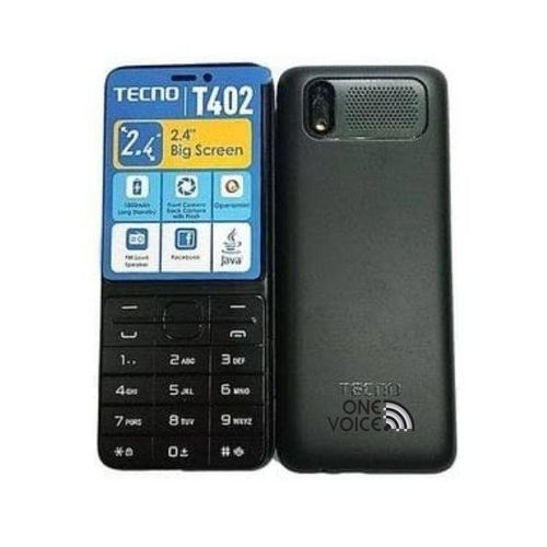 Tecno T454 Cellphone 2500mAh Battery Dual SIM Wireless FM 2.8'' Display - Black
