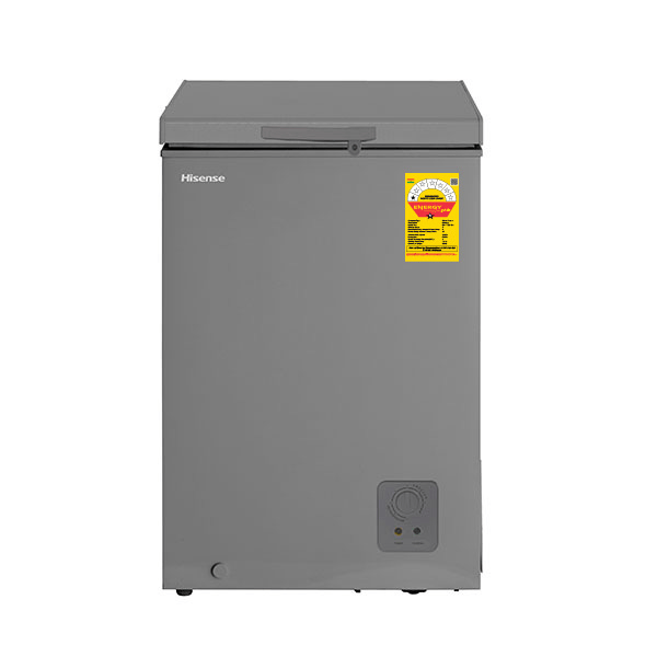 Hisense FC130SH 100L Chest Freezer - Silver, Energy-Efficient Deep Freezer with Fast Freeze