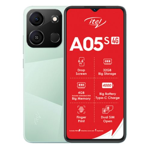 Itel A05s 32+2 6.6-inch 4000mAh Battery 32GB ROM 2GB RAM 5MP Camera