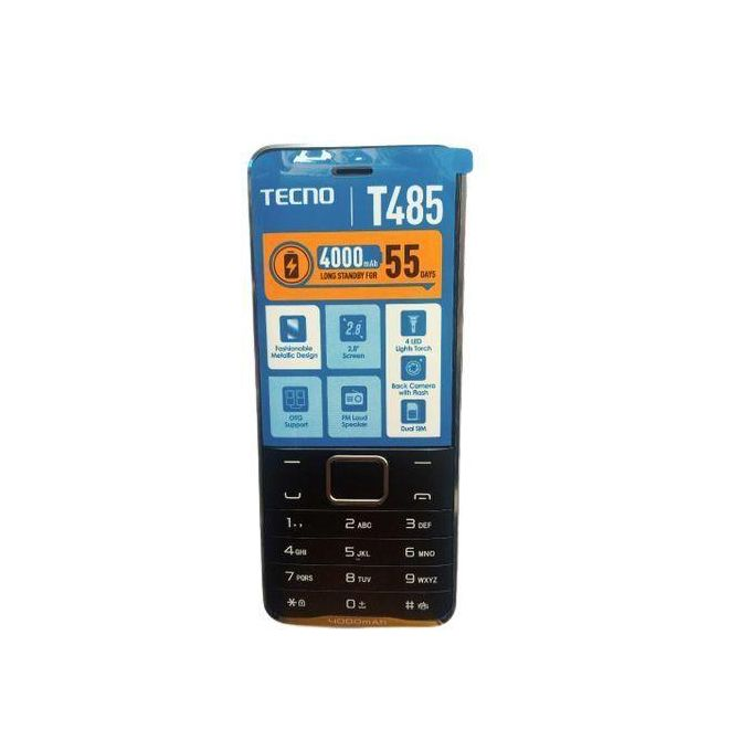 Tecno T485 Music Phone Dual SIM 4000mAh Battery Big Speakers - Black