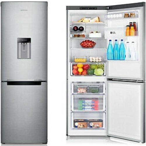 Hisense RB341 341L Double Door Refrigerator with Water Dispenser, Stainless Steel