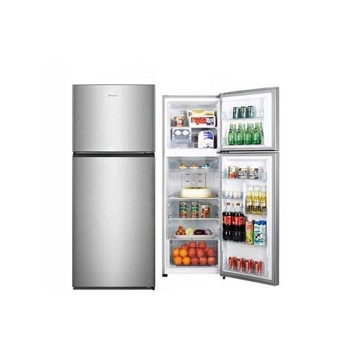 Hisense RD12 200L Double Door Refrigerator with Frost-Free Cooling, Silver