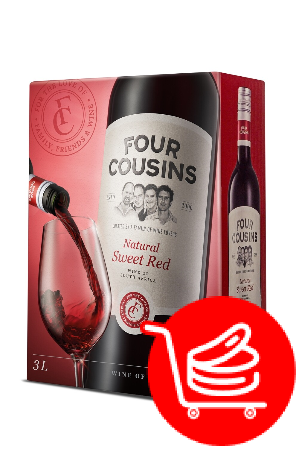 FOUR COUSINS SWEET RED 3000 MLS
