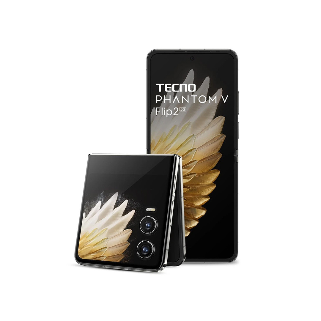 Tecno Phantom V Flip2 AE11  5G Smartphone 256GB ROM 8GB RAM 4000mAh Battery Foldable AMOLED - Black